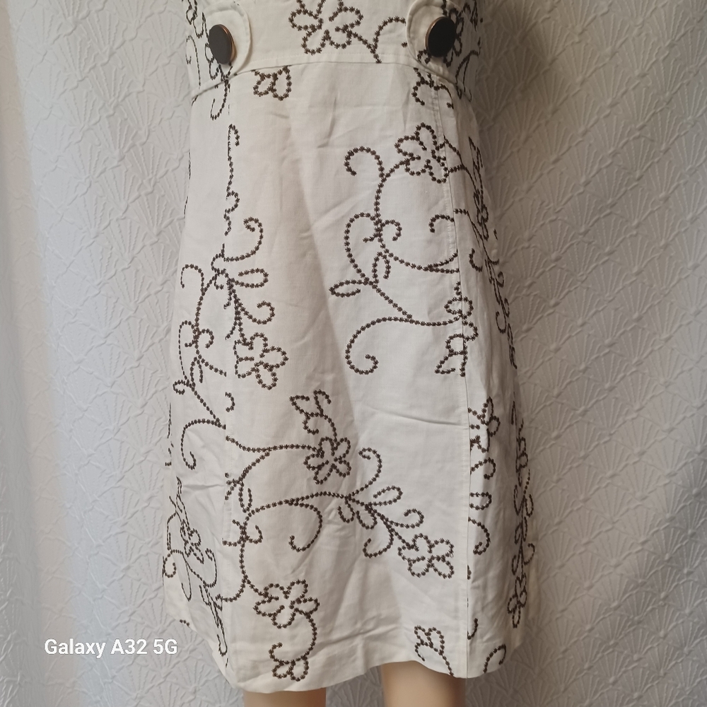 Jessica Howard Wimen Size.10P Cream Sheath Dress with Flutter Cap Sleeves - Picture 4 of 16